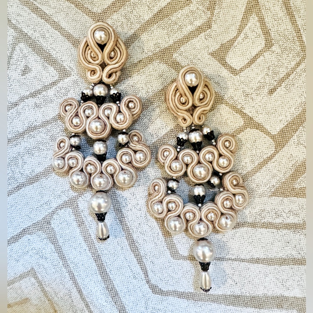 Tory Burch Pearl Chandelier Earrings